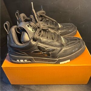 Louis Vuitton Black Leather Sneakers
